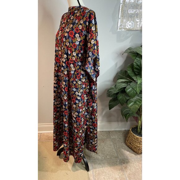 Paula Blouse Floral Caftan Dress With Pockets - Multicolor Print - Picture 5 of 12